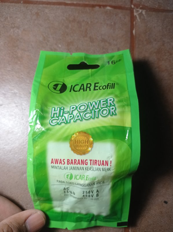 Kapasitor icar kotak 16 uf